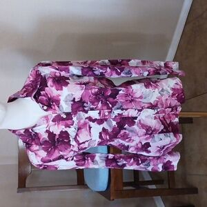 Jones New York Signature- Pink and Cream Blouse